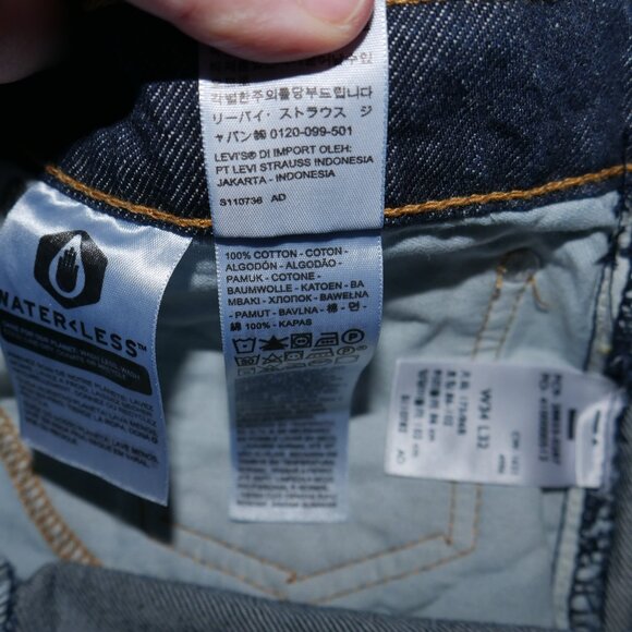 Levis 512 Men's Slim Taper Fit Jeans Dark Wash Denim Size 34x32 NWT - Picture 9 of 12